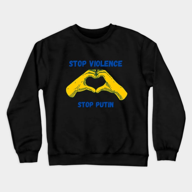 Stop Violence Crewneck Sweatshirt by EpicClarityShop